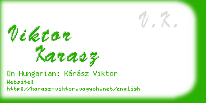viktor karasz business card